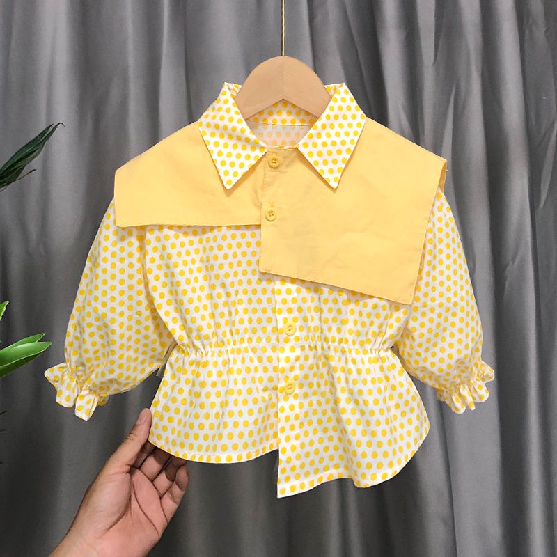 Áo Sơ Mi Phong Cách Hàn Quốc Thời Trang Xuân Thu Mới Cho Bé Gái