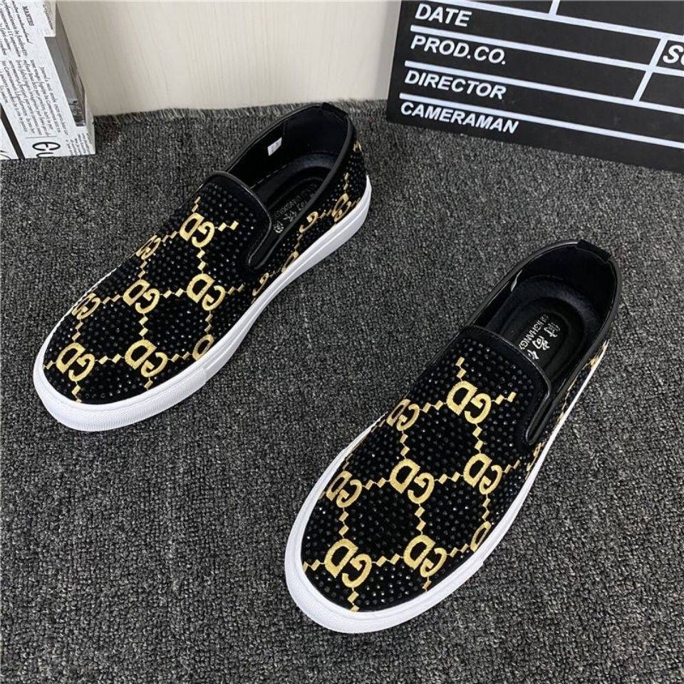 Giày Lười Đính Đá Thoáng Khí Phong Cách Thời Trang Hàn Quốc