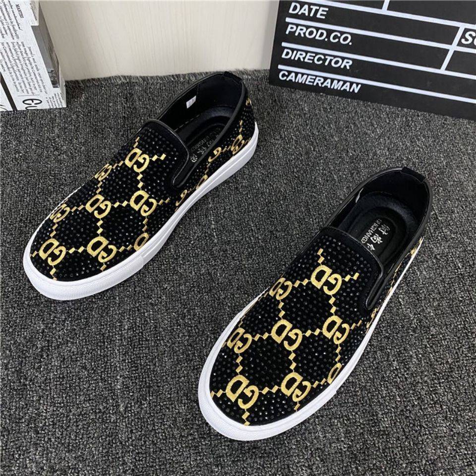 Giày Lười Đính Đá Thoáng Khí Phong Cách Thời Trang Hàn Quốc