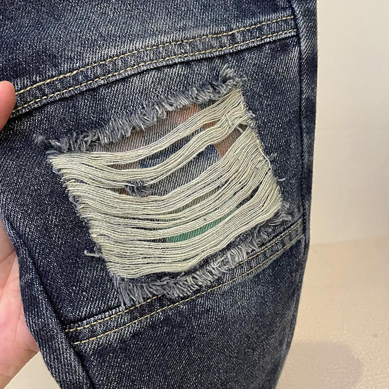 Quần Jean Rách Phong Cách Hàn Quốc Thời Trang Xuân Thu Cho Bé Trai