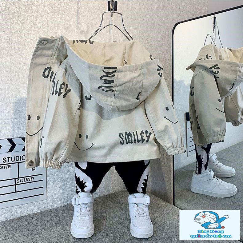 Áo Khoác cotton Có Mũ Trùm Phong Cách Hàn Quốc Thời Trang Xuân Thu Mới Cho Bé Trai