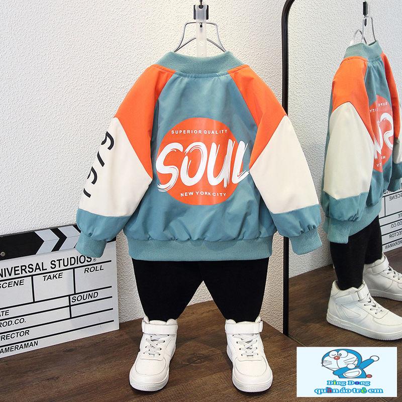 Áo Khoác Phong Cách Hàn Quốc Thời Trang Xuân Thu Mới Cho Bé Trai