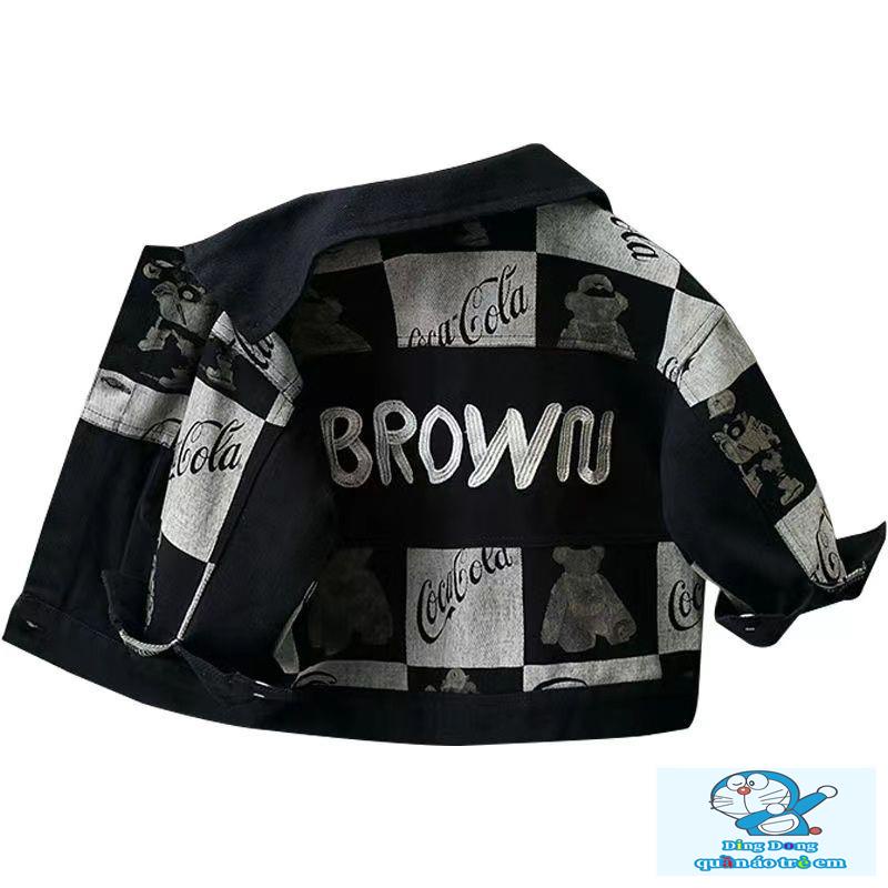 Áo Khoác denim Phong Cách Mới Thời Trang Xuân Thu Cho Bé Trai