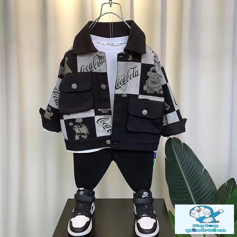 Áo Khoác denim Phong Cách Mới Thời Trang Xuân Thu Cho Bé Trai