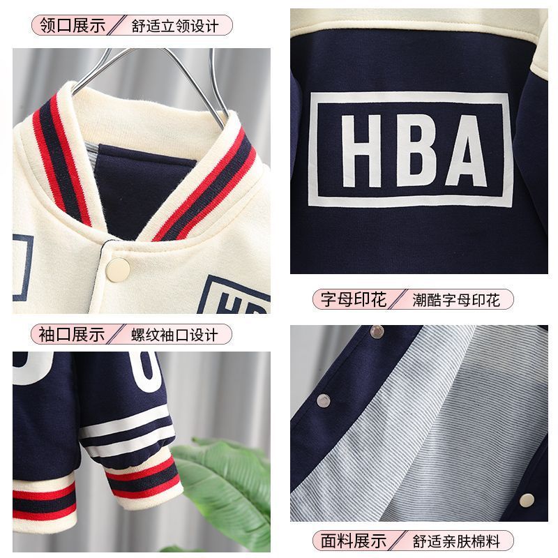 ~  Áo Khoác Bóng Chày Mùa Thu Phong Cách Thể Thao Thời Trang Thường Ngày Cho Bé Trai