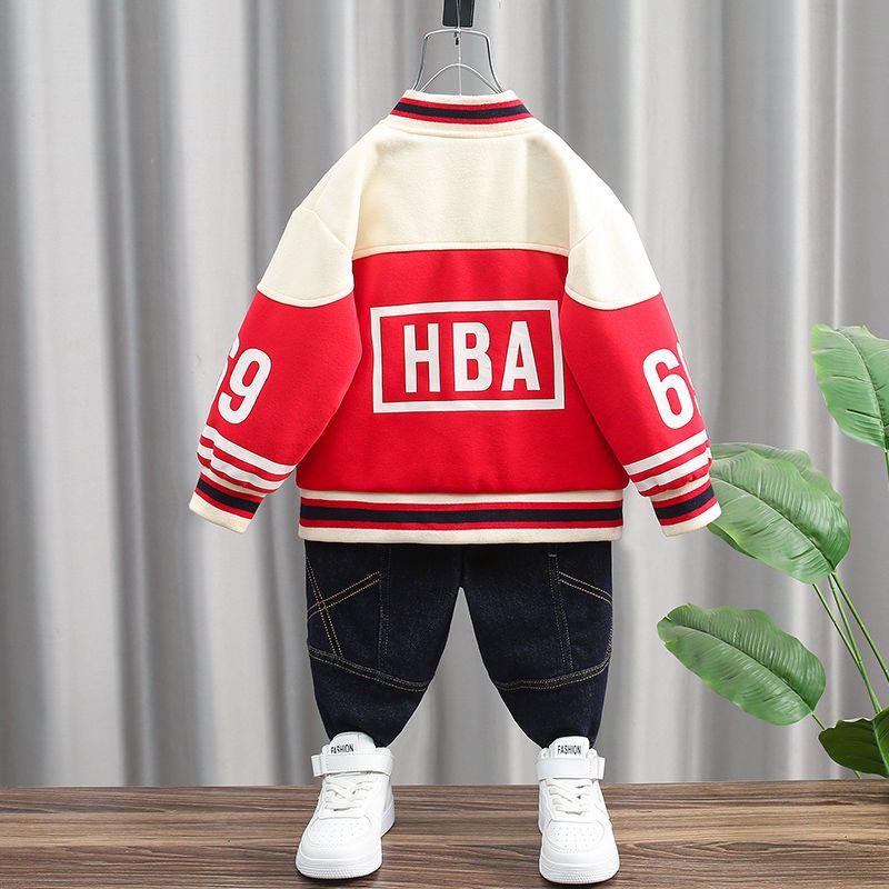~  Áo Khoác Bóng Chày Mùa Thu Phong Cách Thể Thao Thời Trang Thường Ngày Cho Bé Trai