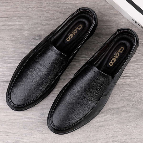 Giày Lười Da Thật Đế Mềm Thoáng Khí Thời Trang 2022 Cho Nam