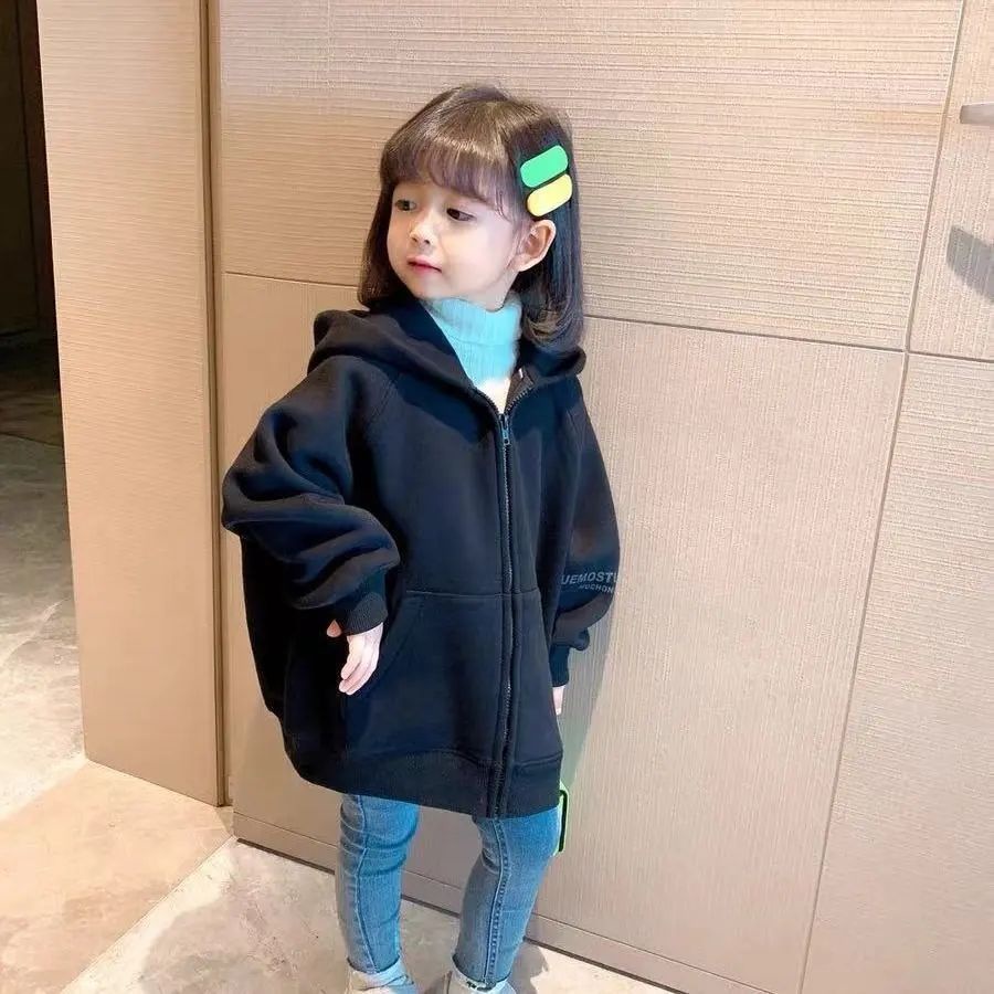 Áo Nỉ Dài Tay In Chữ Phong Cách Mới Thời Trang Thu Đông Cho Bé Gái