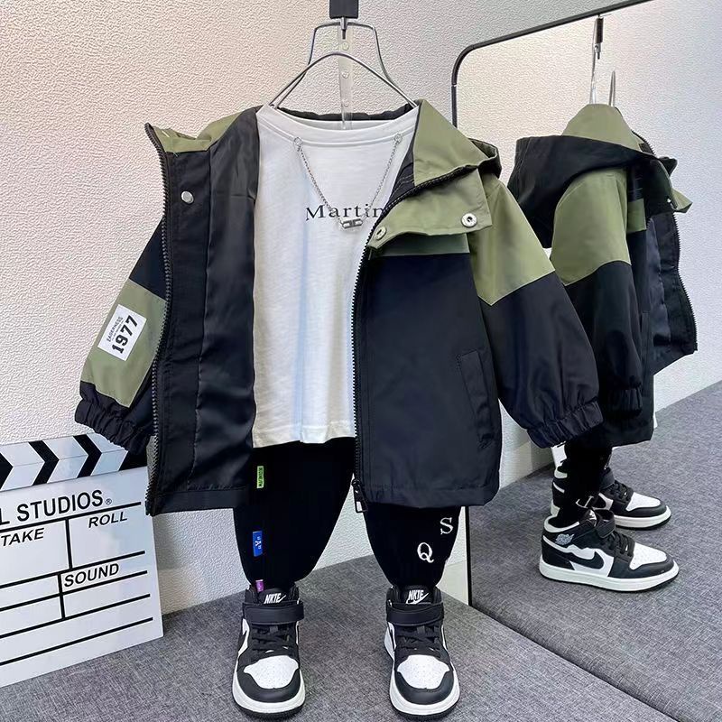 Áo Khoác Gió Phong Cách Hàn Quốc Mới 2023 Cho Bé Trai