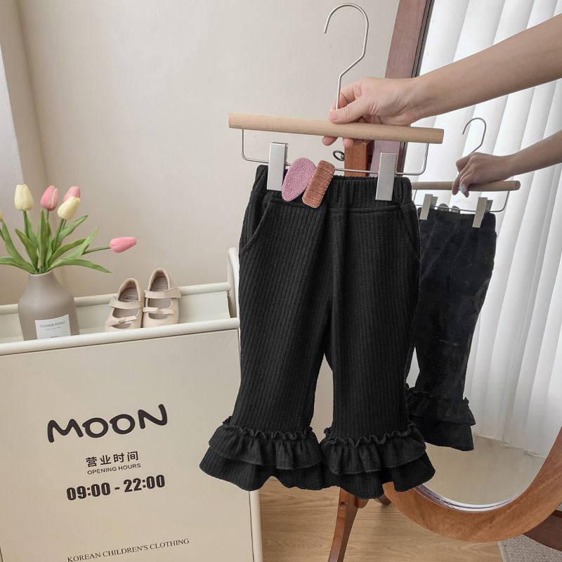 Quần Legging cotton Họa Tiết Kẻ Sọc Hợp Thời Trang Thu Đông Cho Bé Gái