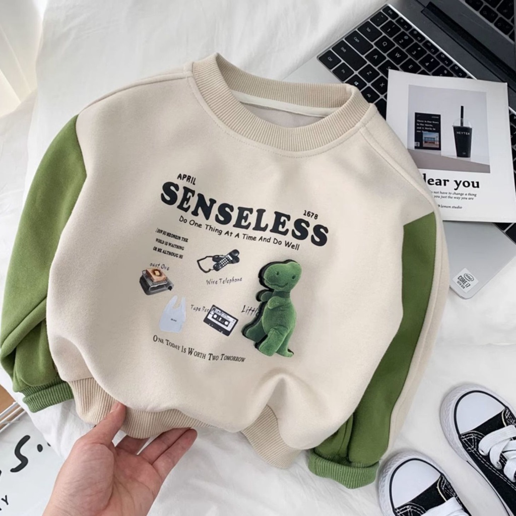 ~ Áo sweatshirt Thời Trang Mới 2023 Phong Cách Mới Dễ Phối Đồ Cho Bé Trai