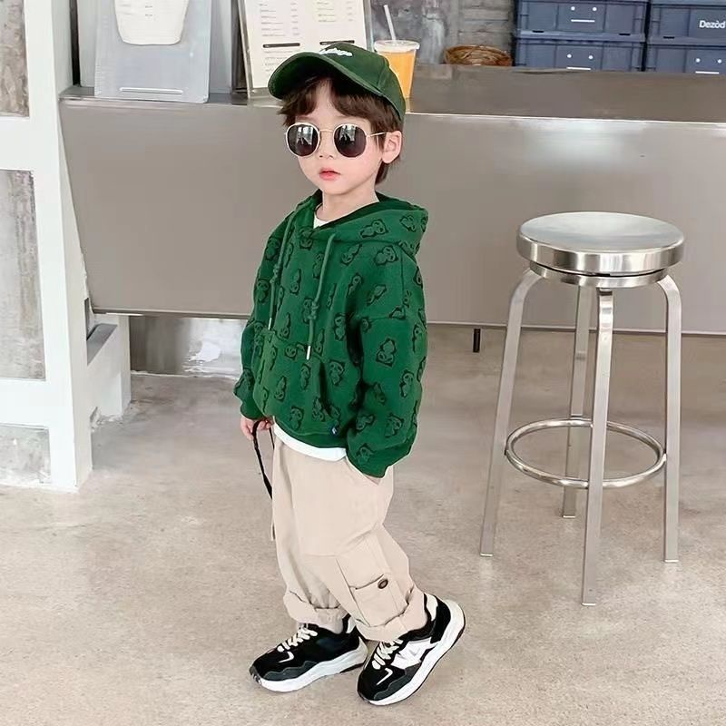 ~ 2023 Áo sweatshirt Thời Trang Mới Dễ Phối Đồ Phong Cách Mới Cho Bé Trai