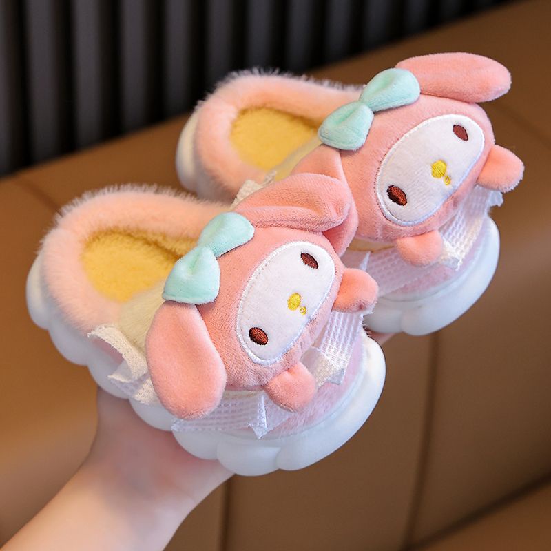 ❤Dép Bông Đi Trong Nhà Giữ Ấm Mùa Đông Chống Trượt Hình Hoạt Hình Dễ Thương Cho Bé Trai Và Gái