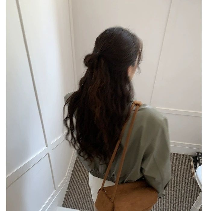 Túi Đeo Vai Da Lộn Màu Nâu Phong Cách Hàn Quốc Thời Trang Thu Đông Mới