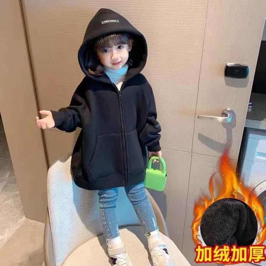 Áo Nỉ Dài Tay In Chữ Phong Cách Mới Thời Trang Thu Đông Cho Bé Gái