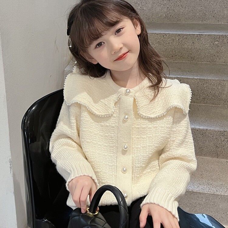 Áo Khoác cardigan Dệt Kim Dáng Vừa Thời Trang Mùa Xuân 2023 Mới Cho Bé Gái