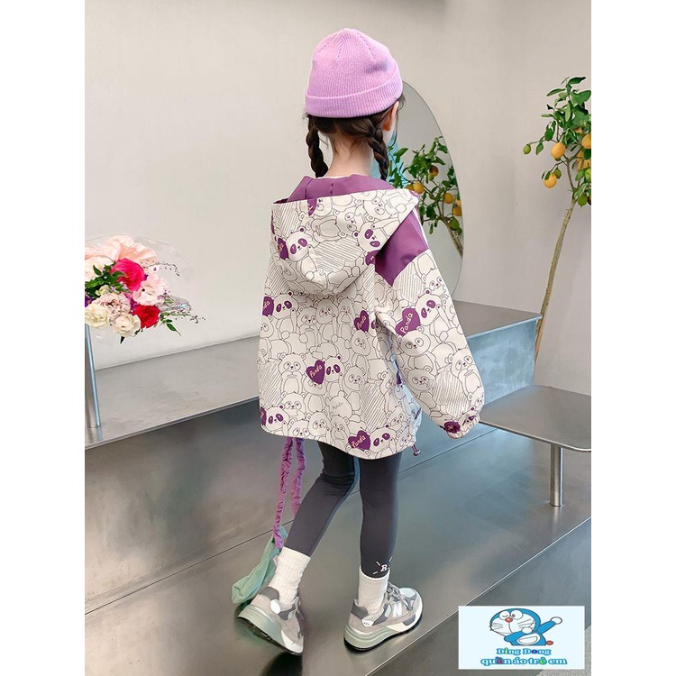 Áo Khoác Mỏng Có Mũ Trùm Đầu Phong Cách Thời Trang Xuân Thu Mới Dành Cho Bé Gái