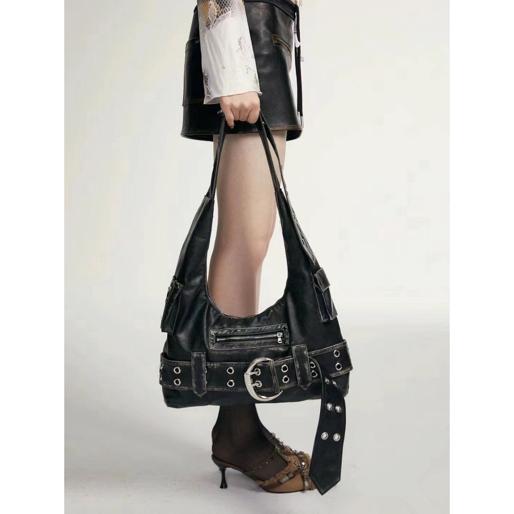 Túi denim Đeo Một Bên Vai Sức Chứa Lớn Phong Cách Âu Mỹ Cổ Điển Thời Trang Thường Ngày Cho Nữ one