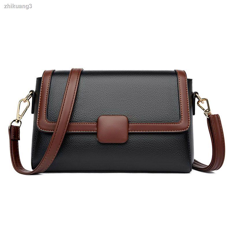 Túi Xách Da Bò Đeo Vai Hình Trụ Phối Màu Tương Phản Thời Trang 2023 Cho Nữ