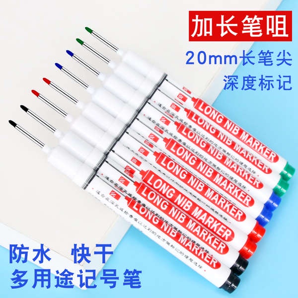 Bút Đánh Dấu Đầu Dài Nhanh Khô Chống Thấm Nước Chống Dầu Không Phai Màu