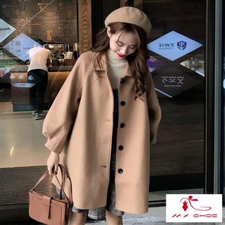 ~ áo khoác len dáng rộng dài vừa phong cách thu đông hàn quốc mới cho nữ