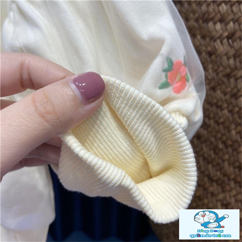 ~ Áo sweatshirt Có Mũ Trùm Tay Phồng Bằng Lông Cừu Phong Cách Hàn Quốc Hợp Thời Trang Mùa Xuân Mới Dành Cho Bé Gái