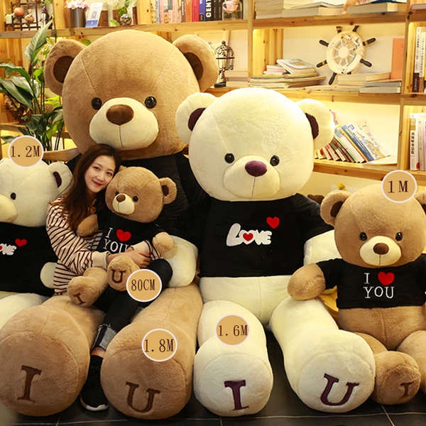 Gấu teddy Nhồi Bông Cỡ Lớn Dễ Thương Dùng Làm Quà Tặng Sinh Nhật