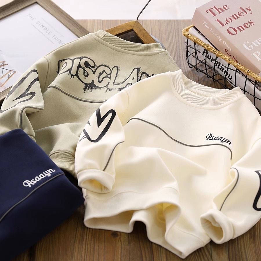 Áo sweatshirt Dáng Rộng Cỡ Vừa Phong Cách Xuân Thu Cho Bé Trai @ -