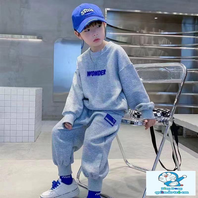 Bộ Đồ Thể Thao Hai Món Dáng Rộng Phong Cách Mới Mùa Thu Cho Bé Trai