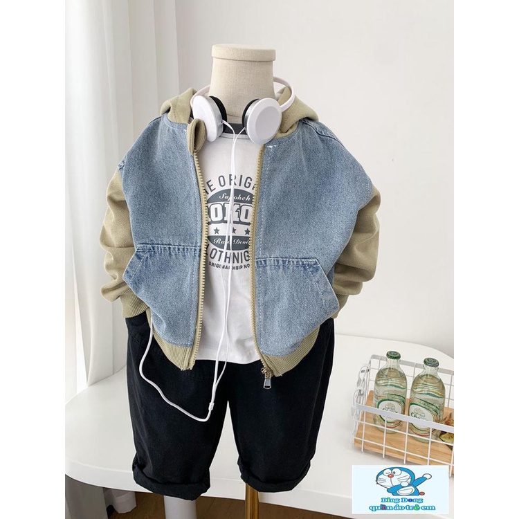 ~ Áo Khoác Có Mũ Trùm Khóa Kéo Phong Cách Mới Mùa Xuân Thu Mát Mẻ Cho Bé Trai