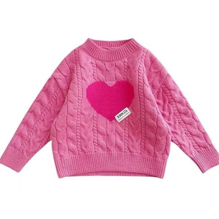 Áo sweater Dệt Kim Tay Dài Phong Cách Hàn Quốc Thời Trang Xuân Thu Xinh Xắn Cho Bé Gái