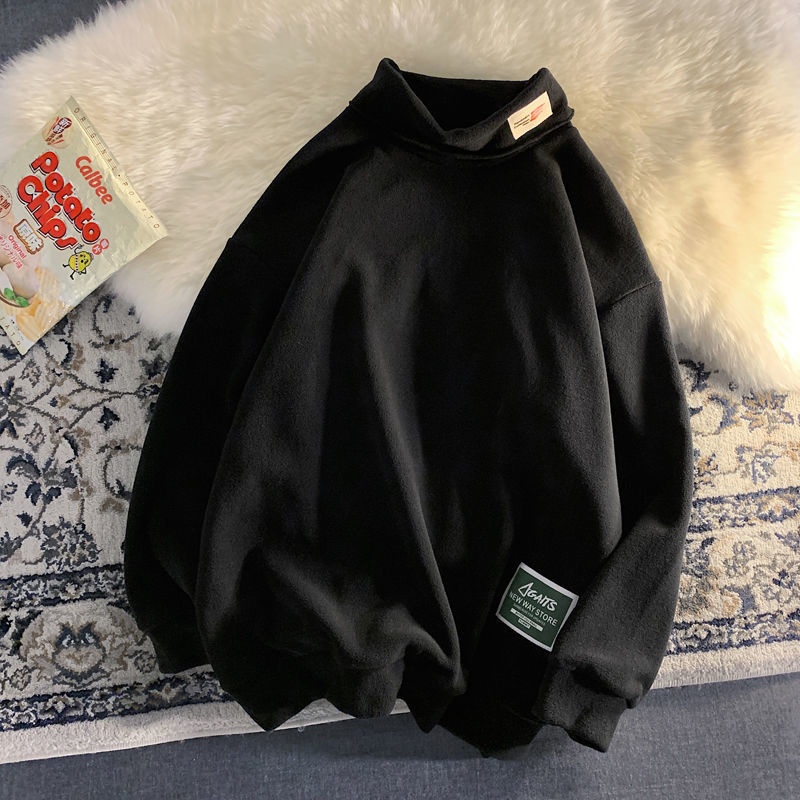 Áo Thun Nam Tay Dài Cổ Cao Phong Cách hong kong Thời Trang Thu Đông Mới