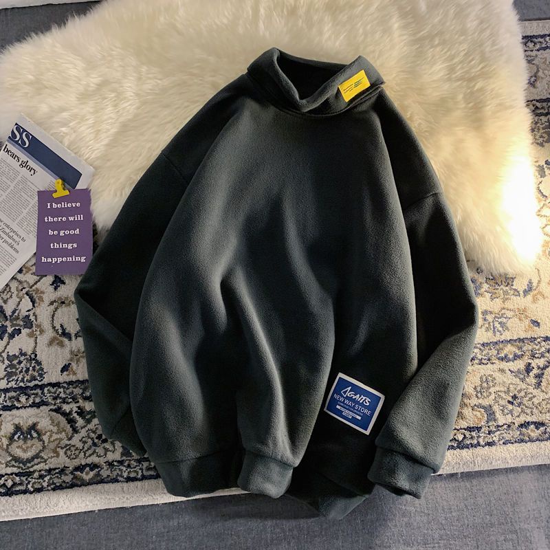 Áo Thun Nam Tay Dài Cổ Cao Phong Cách hong kong Thời Trang Thu Đông Mới