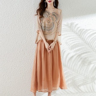 Bán Chạy [Giảm Giá Trực Tiếp Từ Nhà Máy] Váy Lười Dáng Rộng Phong Cách retro Mùa Hè Cho Nữ