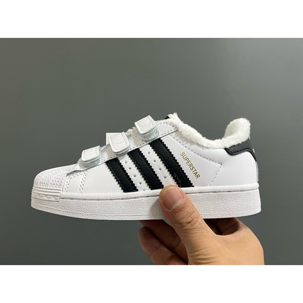 Giày Thể Thao adidas size 22-37 Bằng Lông Cừu Quai Dán Thoải Mái Dễ Phối Đồ Cho Bé