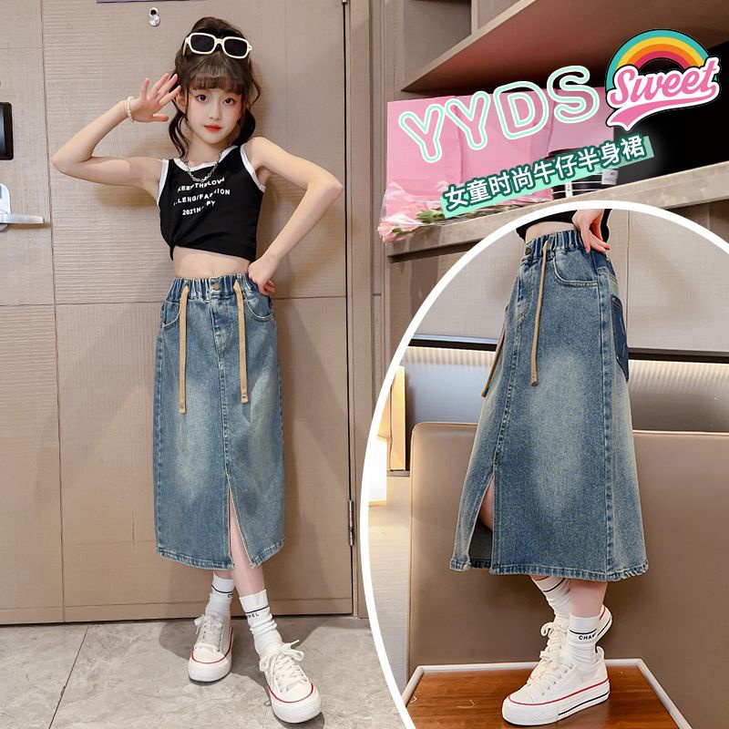 Hàng Mới Về Mới Chân Váy denim Thời Trang 2023 Dành Cho Bé Gái