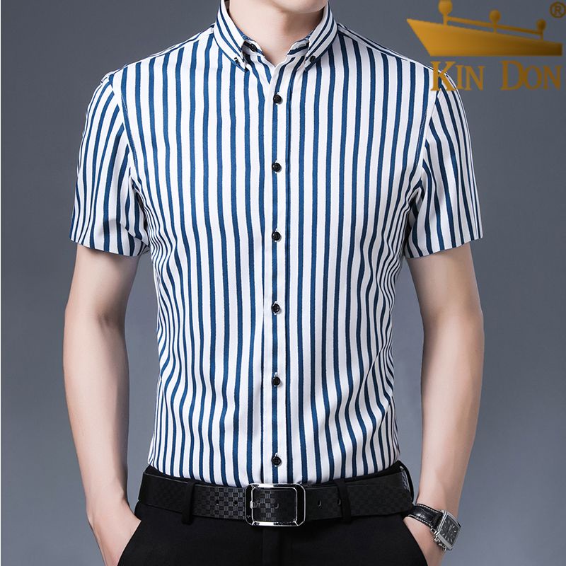 Áo Sơ Mi Tay Ngắn Phong Cách Doanh Nhân Thời Trang Mùa Hè Kiểu Mới Cho Nam Giới Có size Lớn
