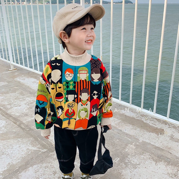 ~ Áo sweatshirt Thời Trang Mới 2023 Phong Cách Mới Dễ Phối Đồ Cho Bé Trai