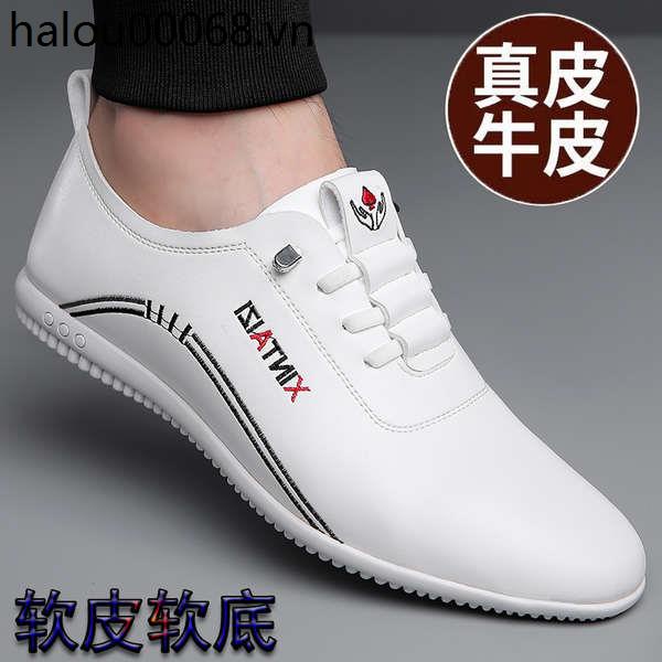 Da Giày Lười Da Thật Thoáng Khí Thời Trang Hè Thu 2023 Cho Nam