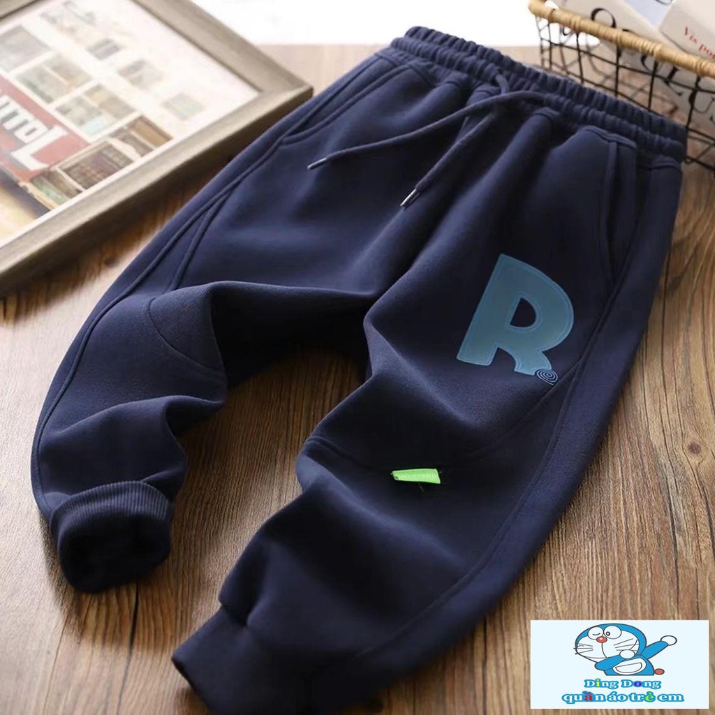 Bộ Đồ Thời Trang Mùa Thu Hai Món Áo Sweater Dáng Rộng Phong Cách Mới Cho Bé Trai