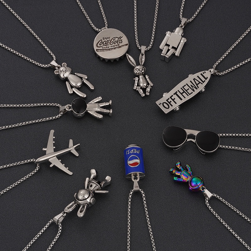 🔥Hàng Có Sẵn🔥 Vòng cổ Hip-Hop bằng thép titan Hàn Quốc / Vòng cổ Catwalk Hip-Hop thời trang trẻ em / Chuỗi áo len nam và nữ / Phụ kiện cá tính bằng thép không gỉ