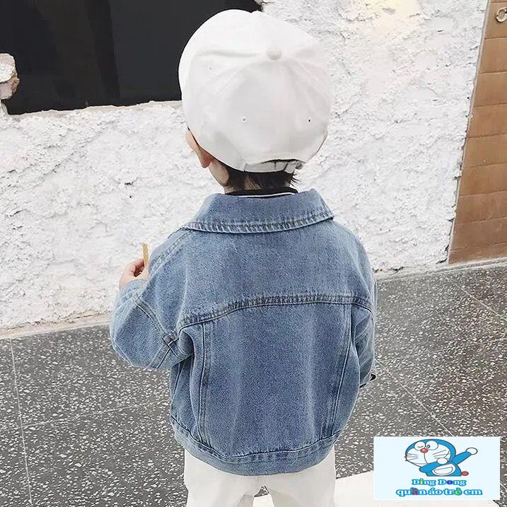 Áo Khoác denim Phong Cách Hàn Quốc Thời Trang Xuân Thu Cho Bé Trai