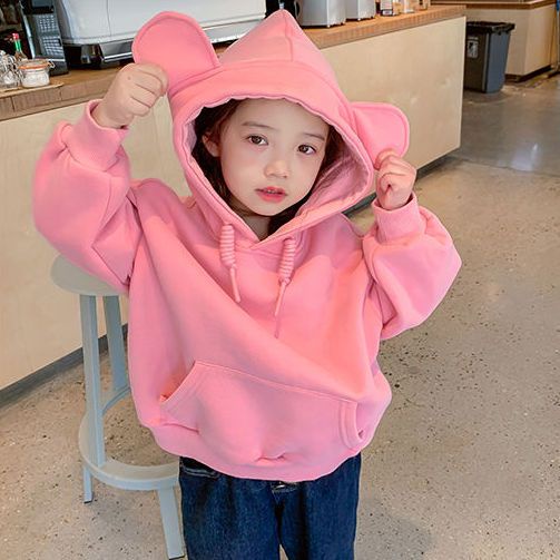 Hàng Mới Về Áo Sweater Dày Có Mũ Trùm Thời Trang Thu Đông 2023 Dễ Thương Cho Bé Gái