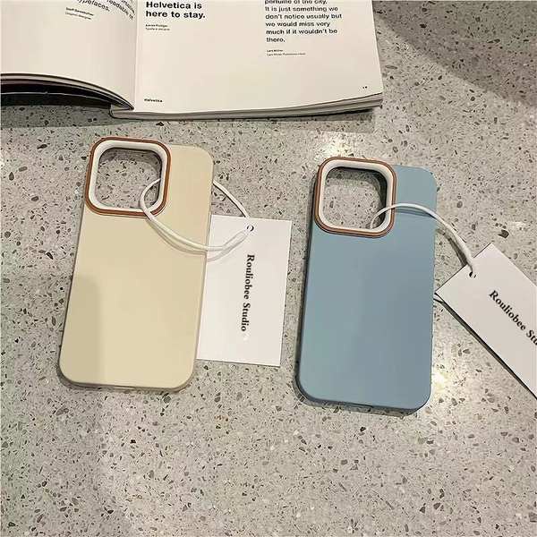 Ốp Điện Thoại Silicon Mềm Chống Sốc Màu Kem Sữa Xanh Dương / Trắng Sữa Kiểu Hàn Quốc Iphone 14Promax 13 12 xs max 15pro 11