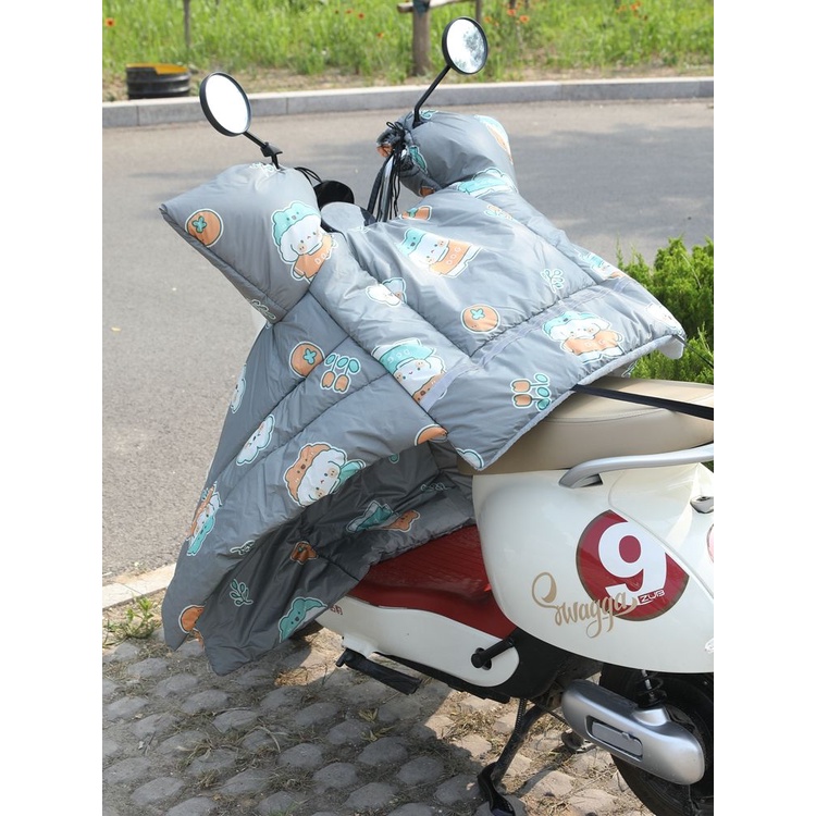 Xe Điện Xe Máy Kính Chắn Gió Quilt Xe Điện Kính Chắn Gió Quilt Mùa Đông Lót Dày Chống Thấm Nước Xe Máy Xe Điện Pin Mùa Thu Chống Lạnh