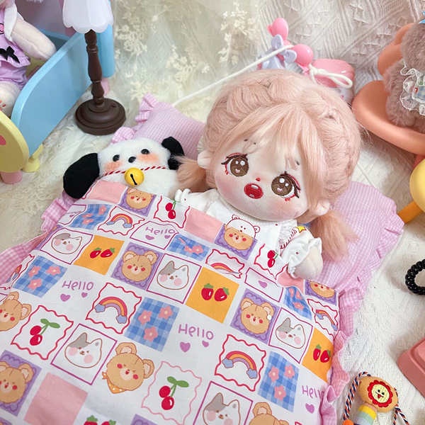 Túi Ngủ cotton 20cm Họa Tiết Hoạt Hình Xinh Xắn Dành Cho Búp Bê