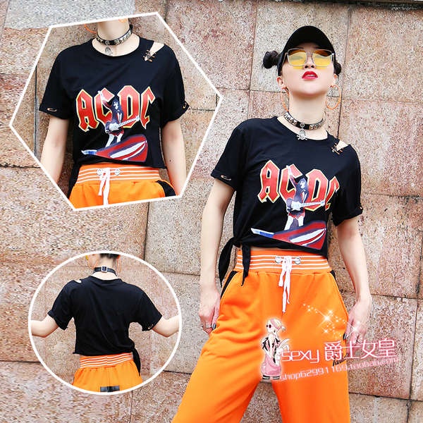 Hyuna Bộ Trang Phục Nhảy hip-hop Dáng Rộng Phong Cách Hàn Quốc Cho Nữ