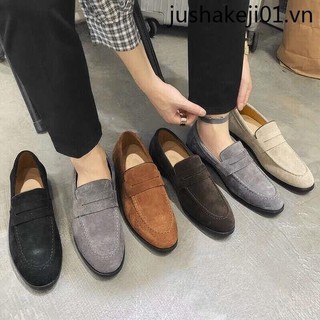 Mùa xuân phù hợp với giày nam anh giày đậu hà lan nam bàn đạp thấp giày lười giày da lộn giày hợp thời trang