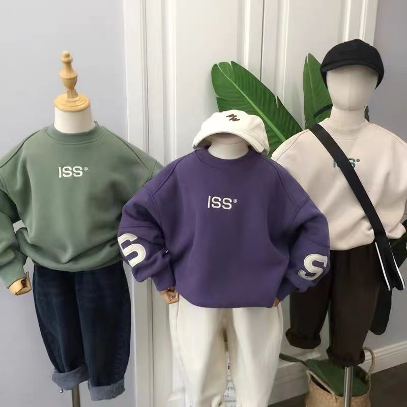 Áo Sweater Chui Đầu Dáng Rộng Phong Cách Hàn Quốc Thời Trang Xuân Thu Hàng Mới Dành Cho Bé Trai