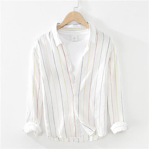 Áo Sơ Mi Nam Dài Tay Sọc Dọc 20% Thời Trang Nhật Bản